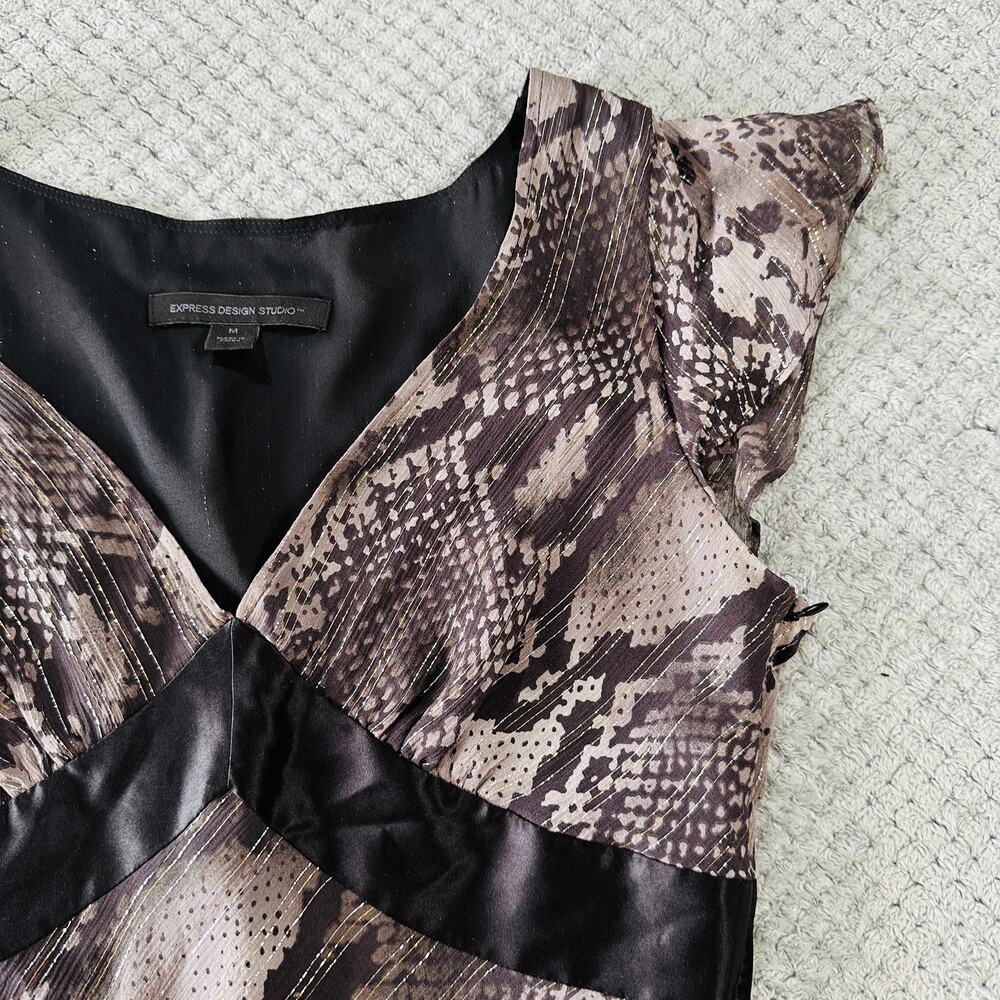 Express Design Studio Snake-Print Python y2k Top - Picture 2 of 5